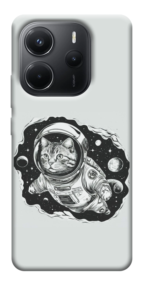 Чехол Кот космонавт для Xiaomi Redmi Note 14 4G (Europe version)