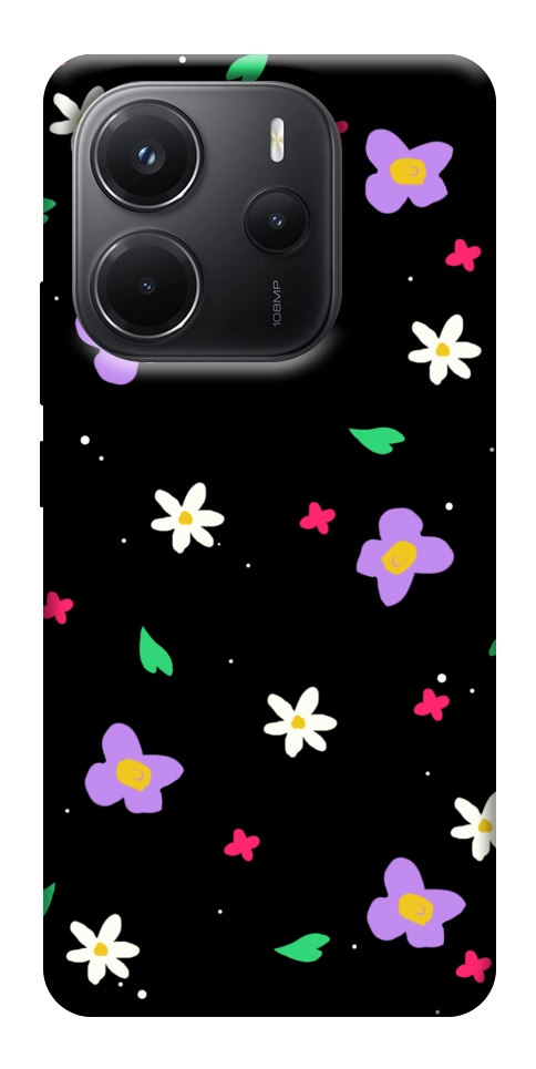 Чехол Цветы и лепестки для Xiaomi Redmi Note 14 4G (Europe version)