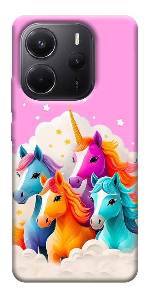 Чехол Пони в облаках для Xiaomi Redmi Note 14 4G (Europe version)