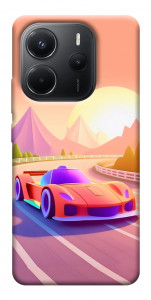Чехол Машинка на закате для Xiaomi Redmi Note 14 4G (Europe version)