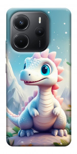 Чехол Белый дракоша для Xiaomi Redmi Note 14 4G (Europe version)