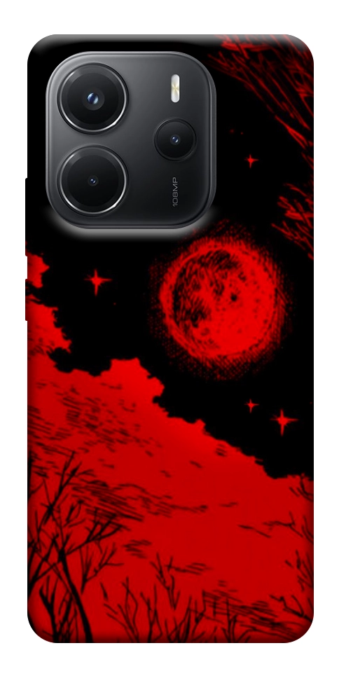Чехол Кровавый закат солнца для Xiaomi Redmi Note 14 4G (Europe version)