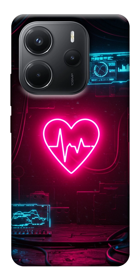 Чохол Neon heart для Xiaomi Redmi Note 14 4G (Europe version)