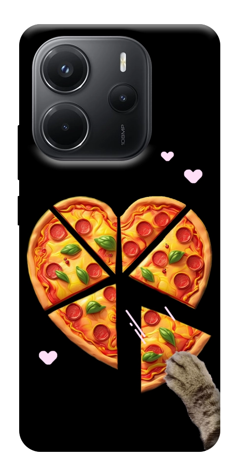 Чехол Pizza Love Cat для Xiaomi Redmi Note 14 4G (Europe version)