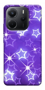 Чехол Purple sparkles для Xiaomi Redmi Note 14 4G (Europe version)