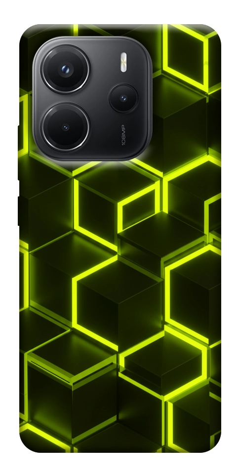 Чехол Neon hexagon для Xiaomi Redmi Note 14 4G (Europe version)