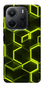 Чехол Neon hexagon для Xiaomi Redmi Note 14 4G (Europe version)