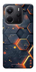 Чехол Burning hex pattern для Xiaomi Redmi Note 14 4G (Europe version)