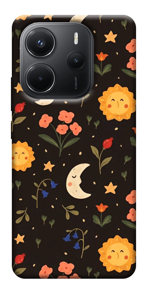 Чехол Полевые цветы для Xiaomi Redmi Note 14 4G (Europe version)