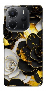 Чехол Flower black-white для Xiaomi Redmi Note 14 4G (Europe version)