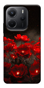 Чехол Burning flowers для Xiaomi Redmi Note 14 4G (Europe version)