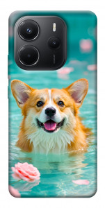 Чехол Swimming corgi для Xiaomi Redmi Note 14 4G (Europe version)