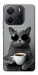 Чехол Grey cat coffee для Xiaomi Redmi Note 14 4G (Europe version)