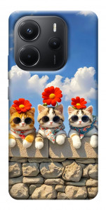 Чехол Flower cats для Xiaomi Redmi Note 14 4G (Europe version)