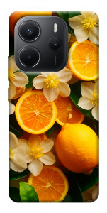 Чехол Лимоны и цветы для Xiaomi Redmi Note 14 4G (Europe version)