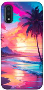 Чехол Закатный пляж для Galaxy A01