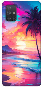Чехол Закатный пляж для Galaxy A71 (2020)