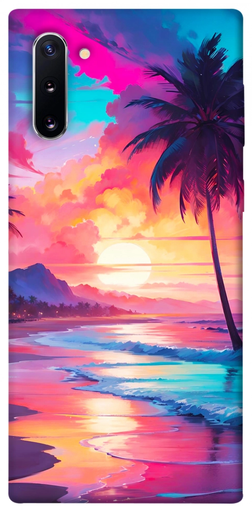 Чехол Закатный пляж для Galaxy Note 10 (2019)