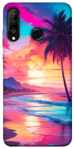 Чехол Закатный пляж для Huawei P30 Lite