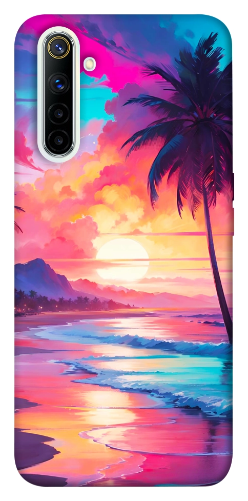Чохол Закатный пляж для Realme 6