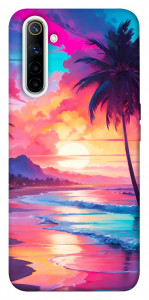 Чехол Закатный пляж для Realme 6