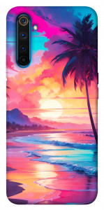 Чехол Закатный пляж для Realme 6 Pro