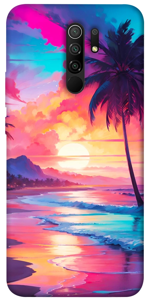 Чехол Закатный пляж для Xiaomi Redmi 9