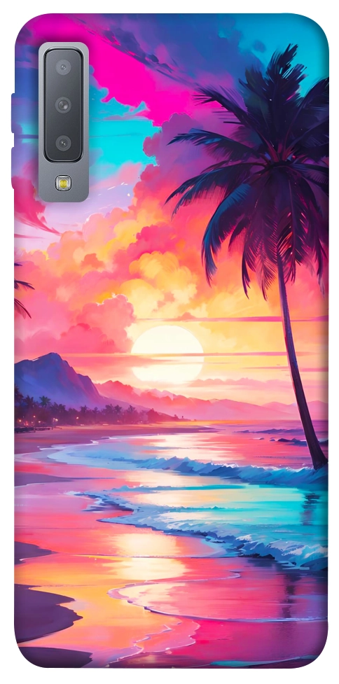 Чохол Закатный пляж для Galaxy A7 (2018)