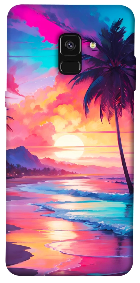 Чохол Закатный пляж для Galaxy A8 (2018)