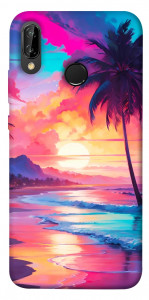 Чехол Закатный пляж для Huawei P20 Lite