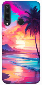Чехол Закатный пляж для Huawei Y6p