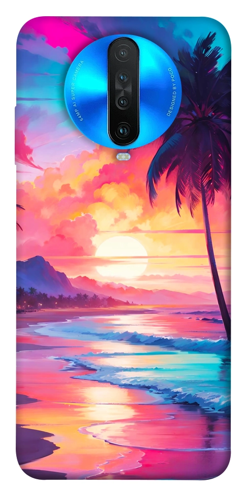 Чехол Закатный пляж для Xiaomi Redmi K30