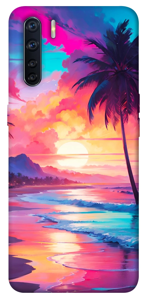 Чохол Закатный пляж для Oppo A91