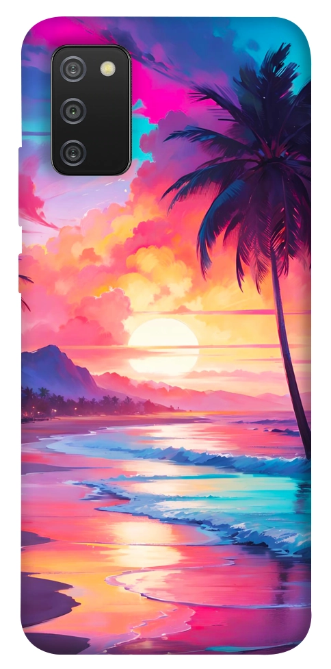 Чехол Закатный пляж для Galaxy A02s