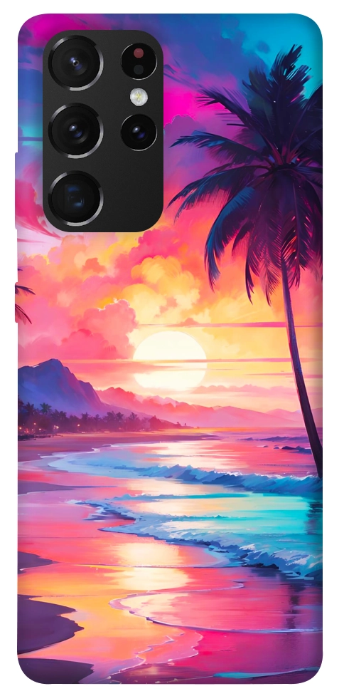 Чохол Закатный пляж для Galaxy S21 Ultra
