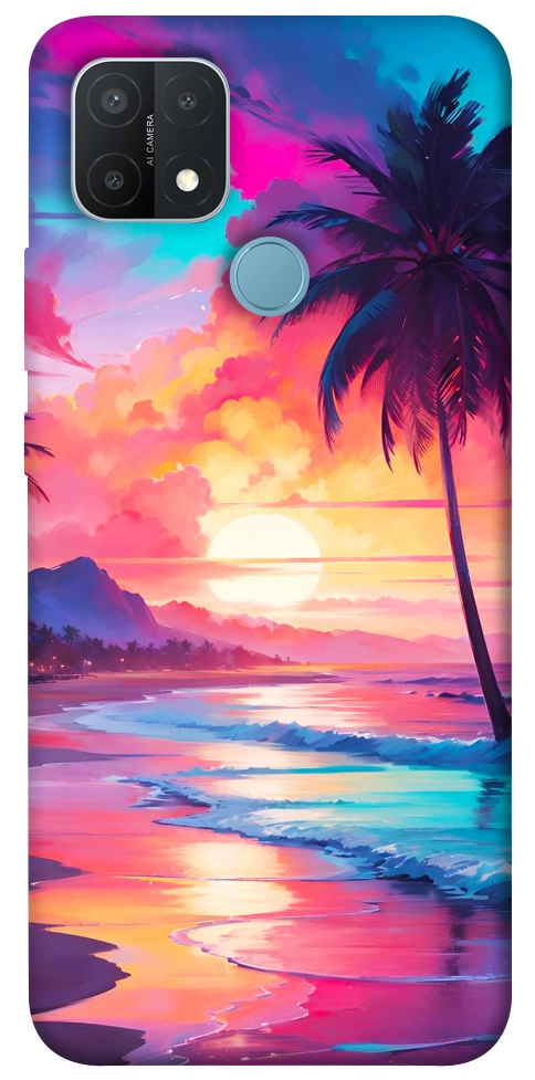 Чохол Закатный пляж для Oppo A15