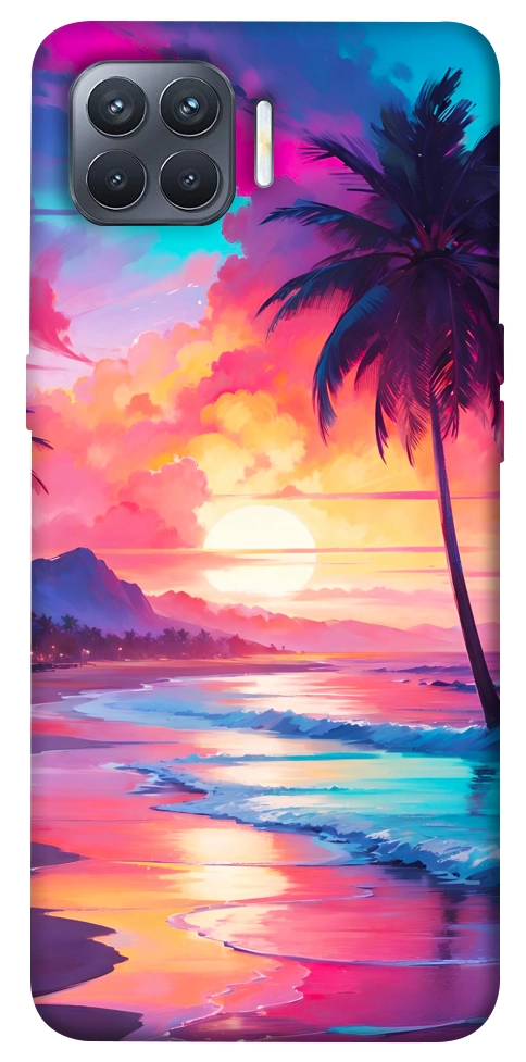 Чохол Закатный пляж для Oppo Reno 4 Lite