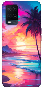 Чехол Закатный пляж для Oppo A54 4G