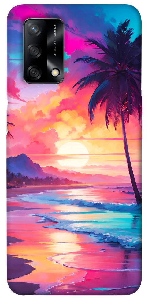 Чохол Закатный пляж для Oppo A74 4G