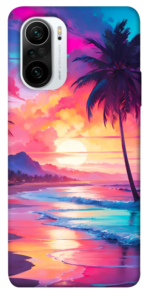 Чехол Закатный пляж для Xiaomi Poco F3