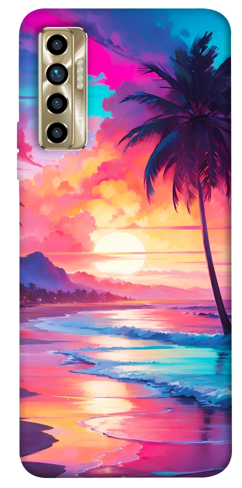 Чохол Закатный пляж для TECNO Camon 17P