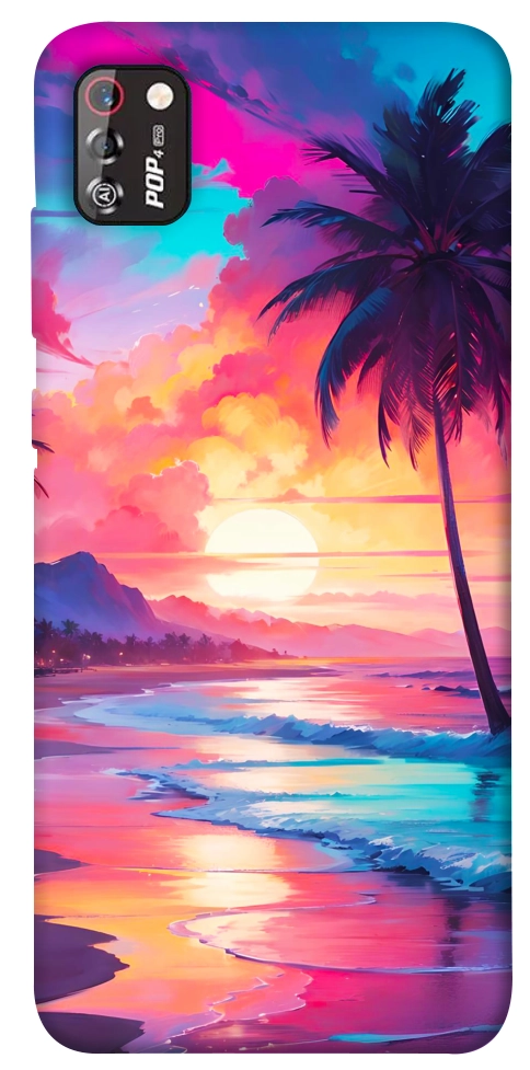 Чохол Закатный пляж для TECNO POP 4 Pro