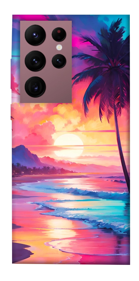 Чохол Закатный пляж для Galaxy S22 Ultra