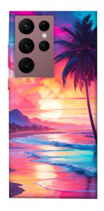 Чохол Закатный пляж для Galaxy S22 Ultra