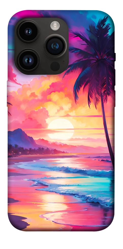 Чехол Закатный пляж для iPhone 14 Pro