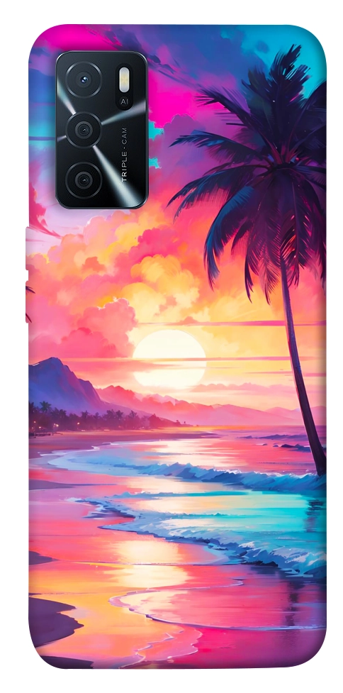 Чохол Закатный пляж для Oppo A16