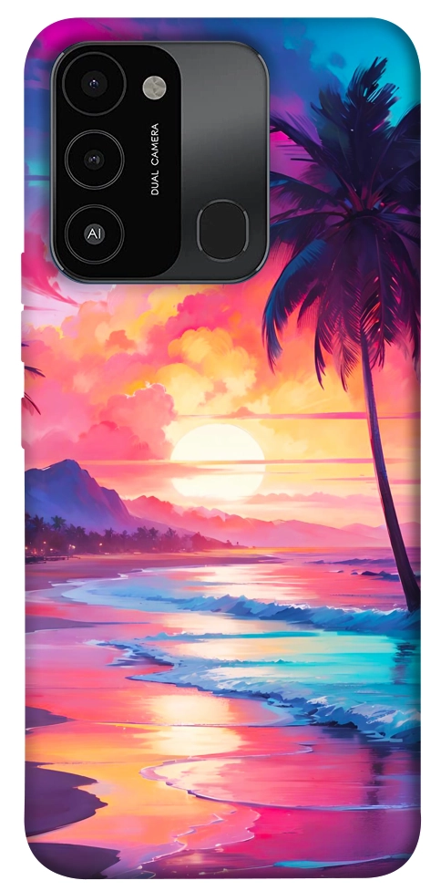 Чехол Закатный пляж для TECNO Spark 8C