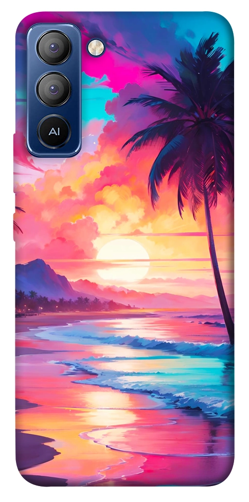 Чохол Закатный пляж для TECNO Pop 5 Pro