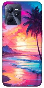 Чехол Закатный пляж для Realme C35