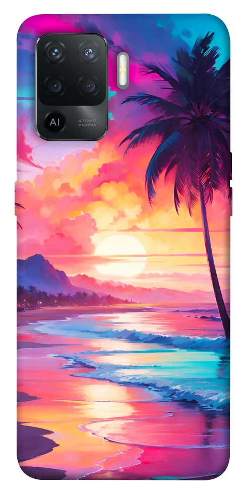 Чохол Закатный пляж для Oppo Reno 5 Lite